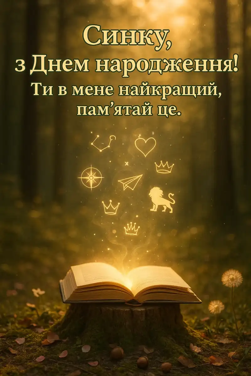 Привітання сину з днем народження