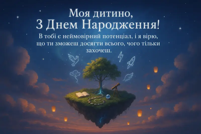 Привітання сину з днем народження