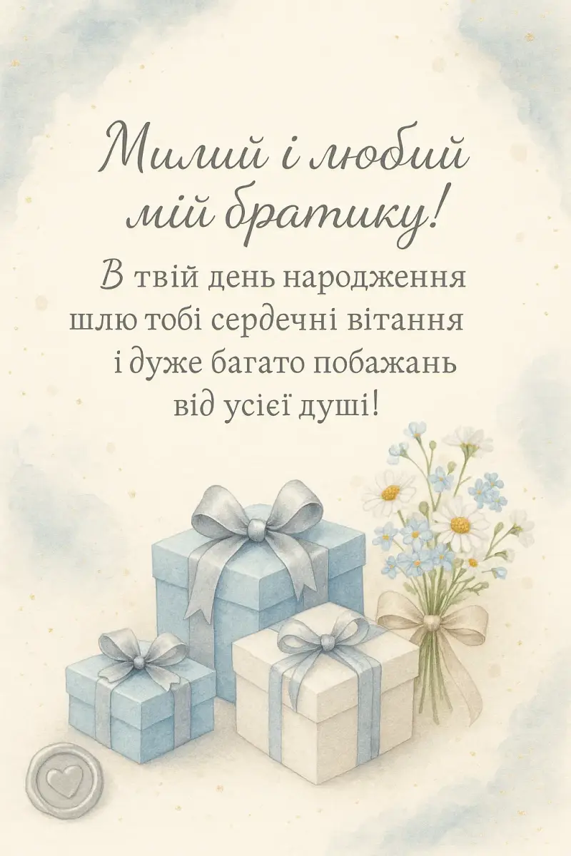 Привітання з днем народження брату від сестри до сліз