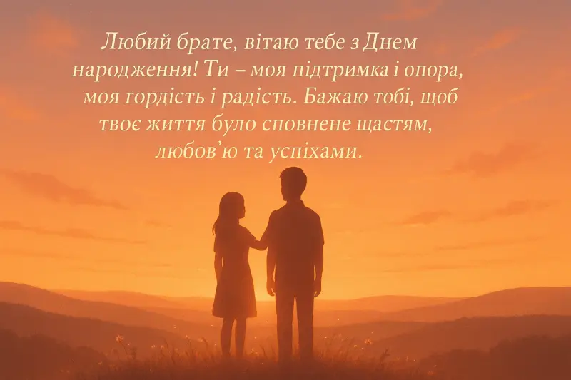 Привітання з днем народження брату від сестри до сліз