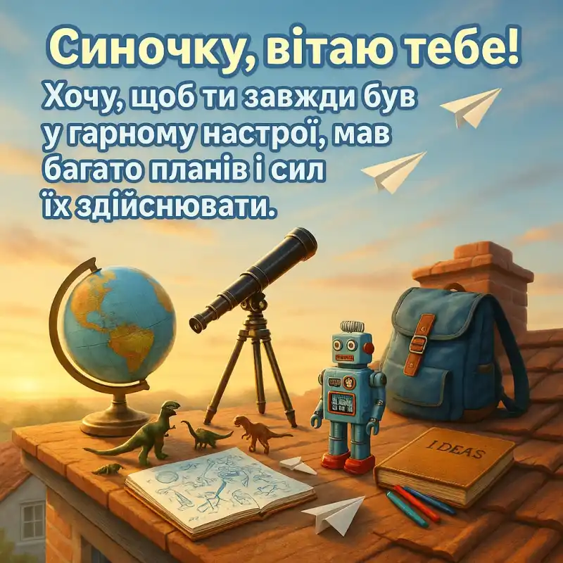 Привітання сину з днем народження